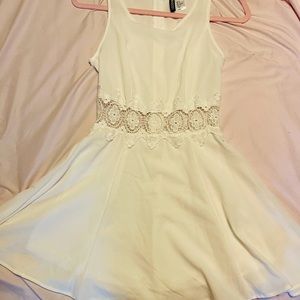 White H&M Divided cutout dress size 4